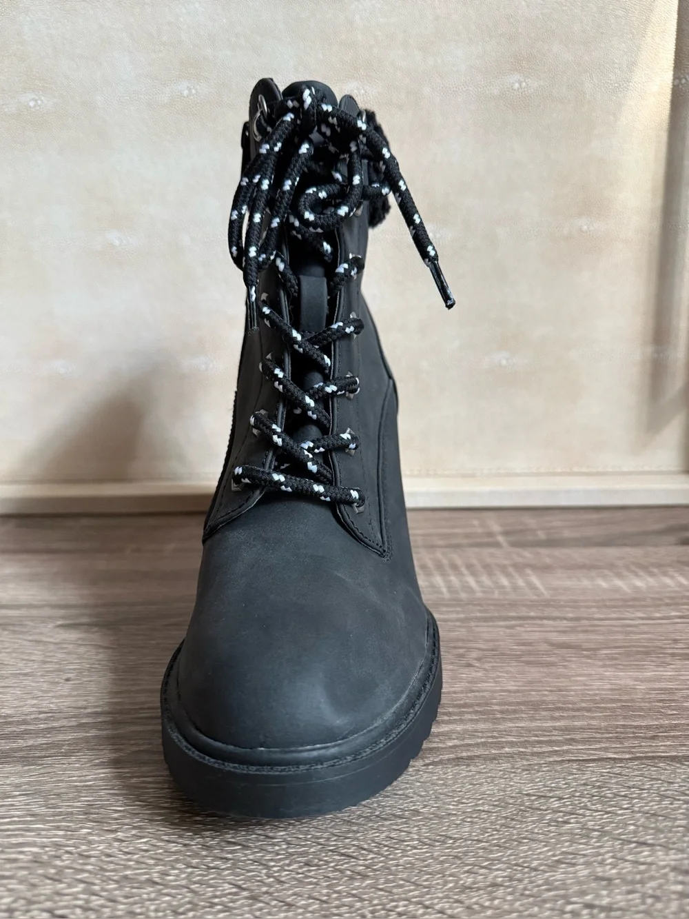 BRAND NEW Dolce Vita Sherman Black Faux Shearling Wedge Booties - 9.5